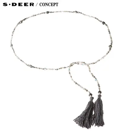 【新品】sdeer圣迪奥时尚切割优雅流苏装饰腰链S16284360图片