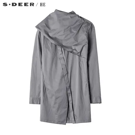 sdeerhe圣迪奥男装潮流风格设计感搭片纯色长袖衬衫H15170579商品大图