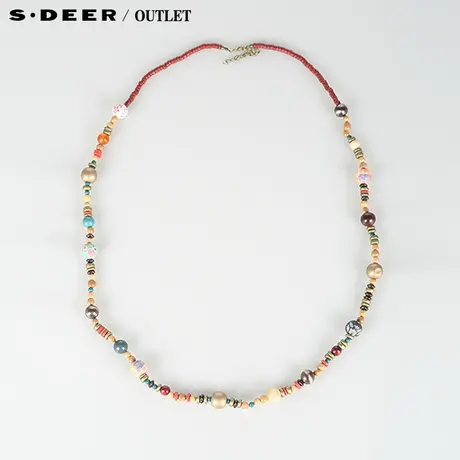 【新品】sdeer圣迪奥 专柜正品 女装民族风多彩串珠项链4284377图片