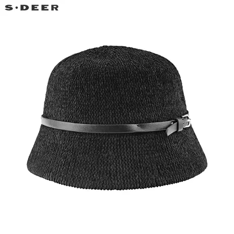 sdeer圣迪奥女装冬装新款简约休闲系带小沿渔夫帽S21483634图片