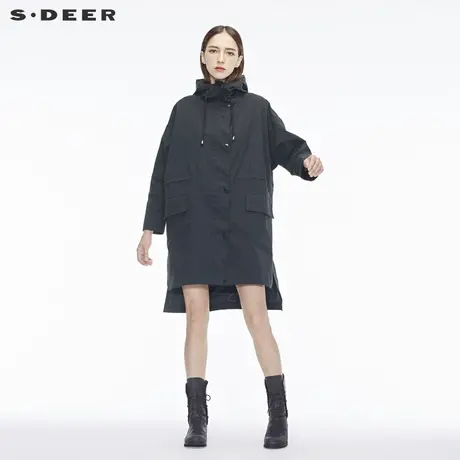 sdeer圣迪奥秋装女装新款外套长款风衣外套S18381824商品大图
