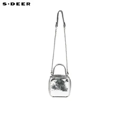 sdeer圣迪奥冬装新款亮面水桶包手提包单肩包斜跨包S21483838图片
