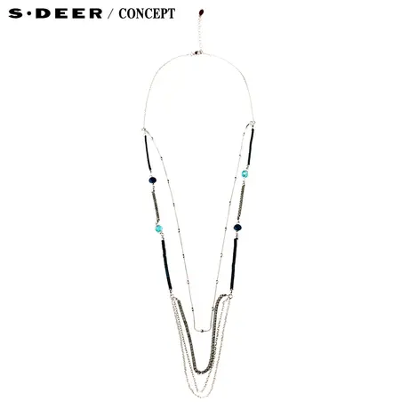 【新品】 sdeer圣迪奥 设计感多层次串珠装饰项链S16384382图片