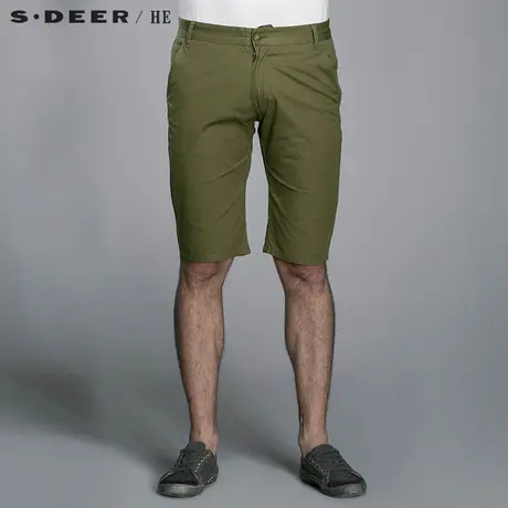 S.Deer/He【惠】 圣迪奥男装夏亮色直筒休闲中裤H14270703图片