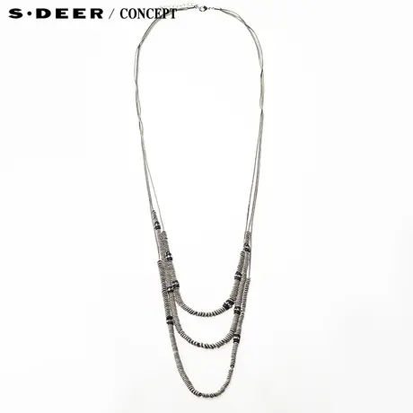 【新品】sdeer圣迪奥女装层次串珠装饰项链S16484319图片