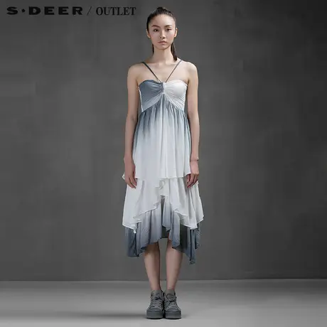 【活动】sdeer圣迪奥女夏气质吊染吊带连衣裙S13281238图片