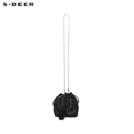 sdeer圣迪奥女装系带镂空斜跨单肩小包可爱链条包S20383849图片