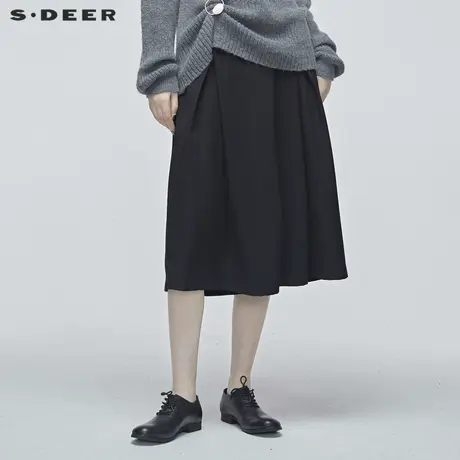 sdeer圣迪奥2020春季新品不规则设计休闲阔腿裤S20180808商品大图