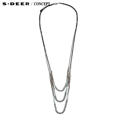 【新品】sdeer圣迪奥现代感时尚切割层次装饰项链S16484317图片