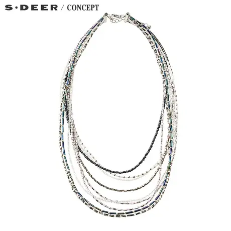 sdeer圣迪奥女装多层迷离色泽串珠装饰项链S16484335图片