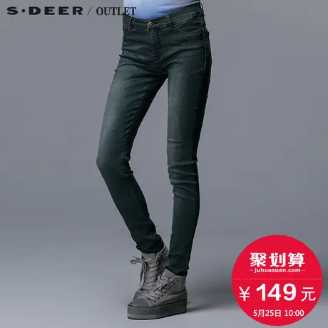 【多件多折】sdeer圣迪奥女装时尚薄款修身小脚裤S14280802图片