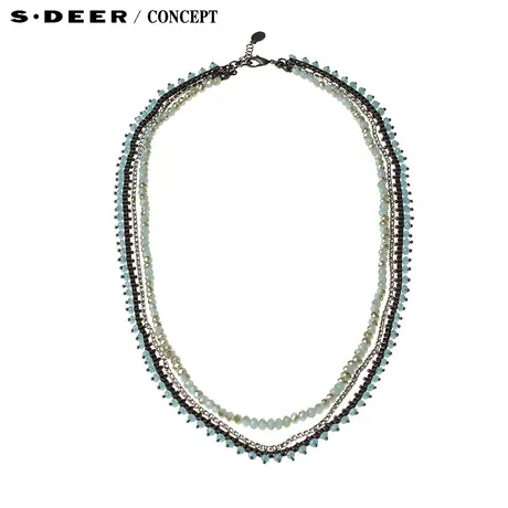 s.deer【新品】圣迪奥设计感多层串珠装饰项链S16384375图片