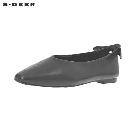 sdeer圣迪奥女装夏季休闲尖头黑色凉鞋S20283969图片