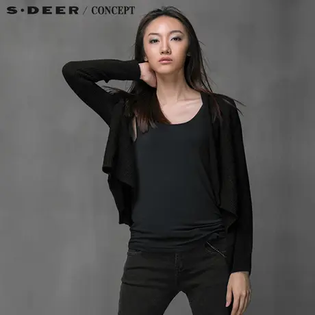 S·DEER＼CONCEPT【上新】圣迪奥女素雅随性设计针织开衫4383502图片