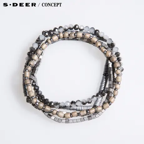 【新品】sdeer圣迪奥女装层次多材质串珠装饰手链S16284330图片