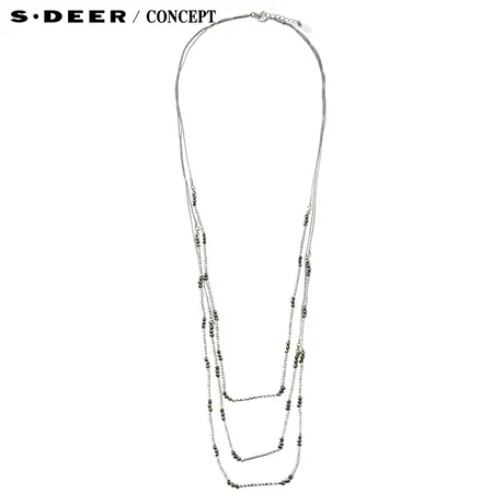 【上新】sdeer圣迪奥 女装简约层次感串珠装饰项链S16184379图片