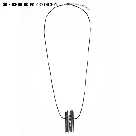 【新品】sdeer圣迪奥女装现代解构几何立体装饰项链S16384384图片