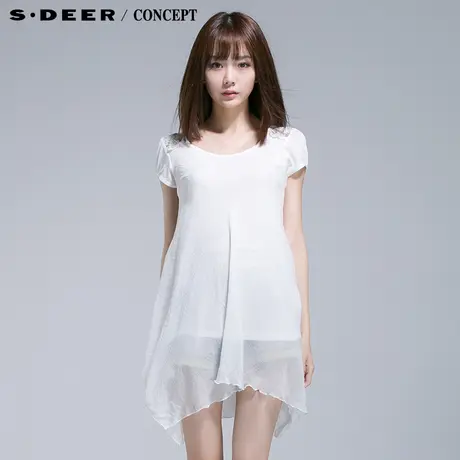【活动】sdeer圣迪奥夏装女装宽松韩版雪短袖T恤S13280196图片