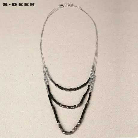 【新品】sdeer圣迪奥女士饰品吊坠项链围脖链颈链毛衣链S152843A8图片